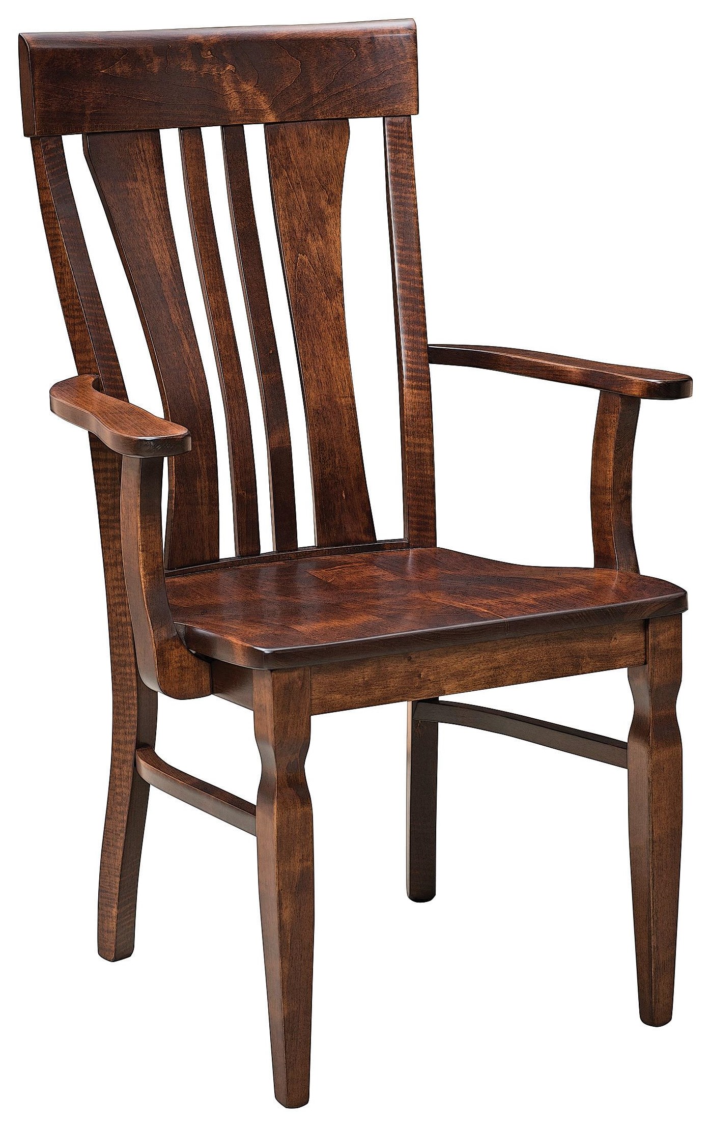 Wengerd Wood Products Fiona Fiona AC Customizable Solid Wood Dining Arm Chair Wayside Furniture Mattress Dining Arm Chairs
